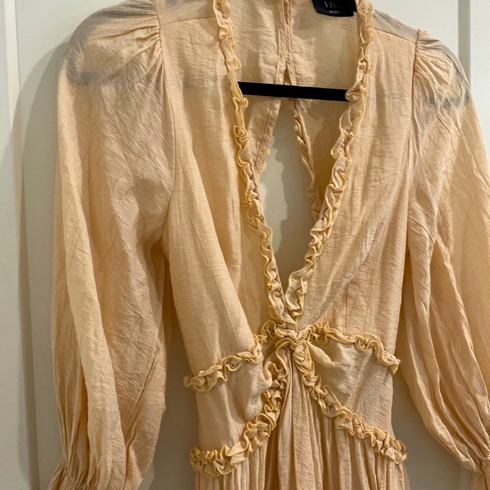 Vici Muted Emotion Tiered Ruffle Dress |Size Small - Picture 10 of 15